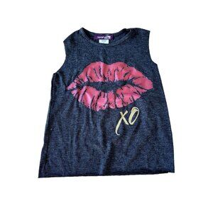 Sparkle by Stoopher Lip Tank Top in Charcoal